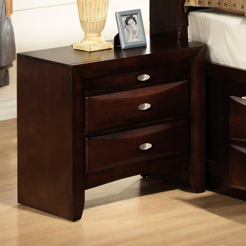 Table de chevet pour chambre à coucher avec 2 tiroirs et plateau supplémentaire escamotable