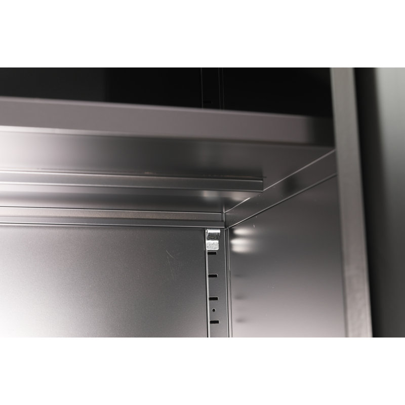 Une armoire de rangement multifonctionnelle en métal d'une hauteur de 39,96 pouces, Black