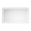 Miroir de salle de bain mural 84 po x 48 po en aluminium, verre DEL, encadré, 1 pièce