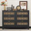 Commode de style rustique avec 6 tiroirs, armoire de rangement-688408600