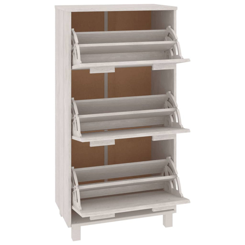 Armoire de rangement pour chaussures Hamar, Blanc