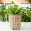 Provence Rattan 9.5" Round Planter - Whitewash