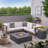 Acacia 5 - Person Modular Patio Conversation Sets with Cushions-1159785847