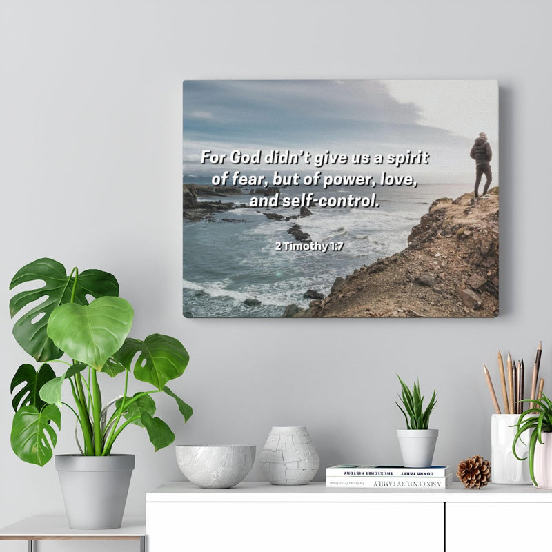 Sound Mind 2 Timothy 1:7 - Wrapped Canvas Print, 28cm H x 36cm W