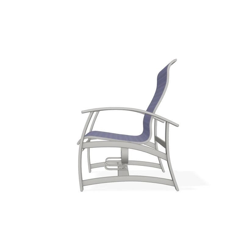 Belle Isle Outdoor Lounge Chair, Navy 13D Sunbrella®, Snow