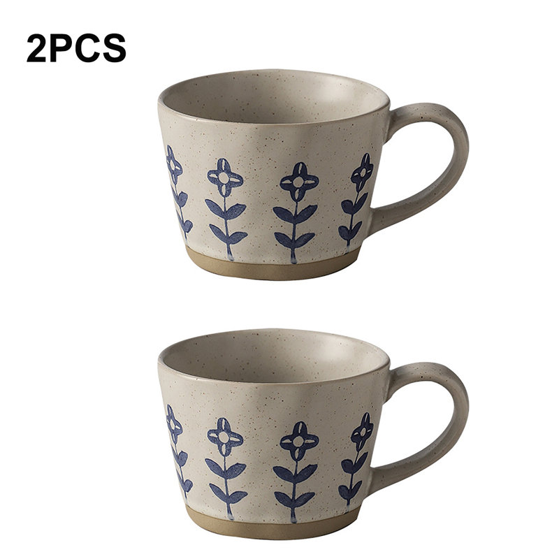 Tasse à café en céramique (12 oz), idéale pour le café au lait, cappuccino, thé, tasse artistique, style fait à la main, idéale pour les cadeaux