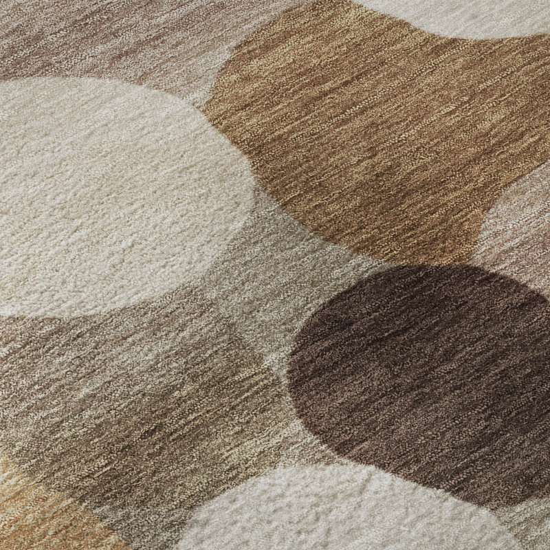 Tapis à pois Premium lavable à la machine AMF2375 Mayfield, Brun, 3 pi x 5 pi