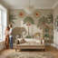 Papier peint décoratif éléphant sur fond beige-16131836-16131837