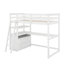 Lit mezzanine simple avec bureau et tablettes-290900518