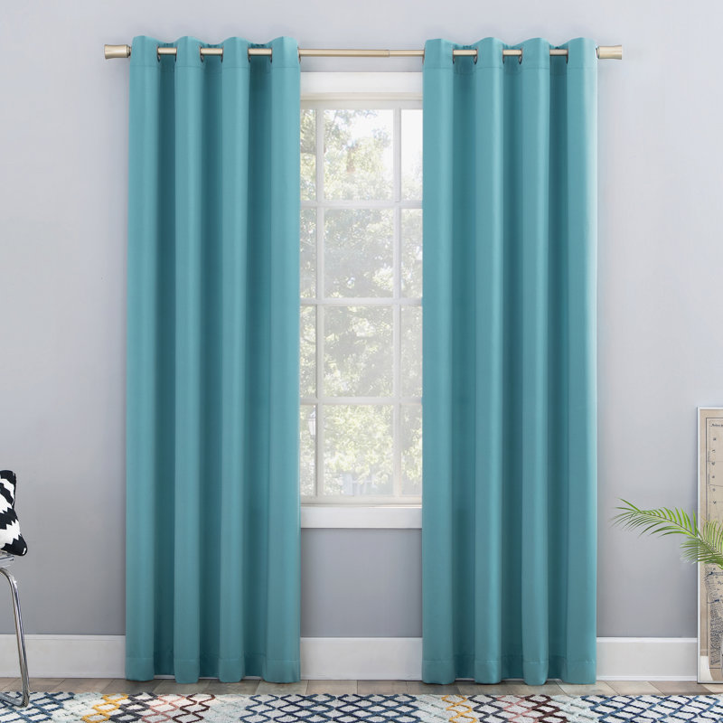 Thermal Energy Saving Grommet Curtain Panel - Basics by Wayfair™, Sage Green, 40" W x 95" L