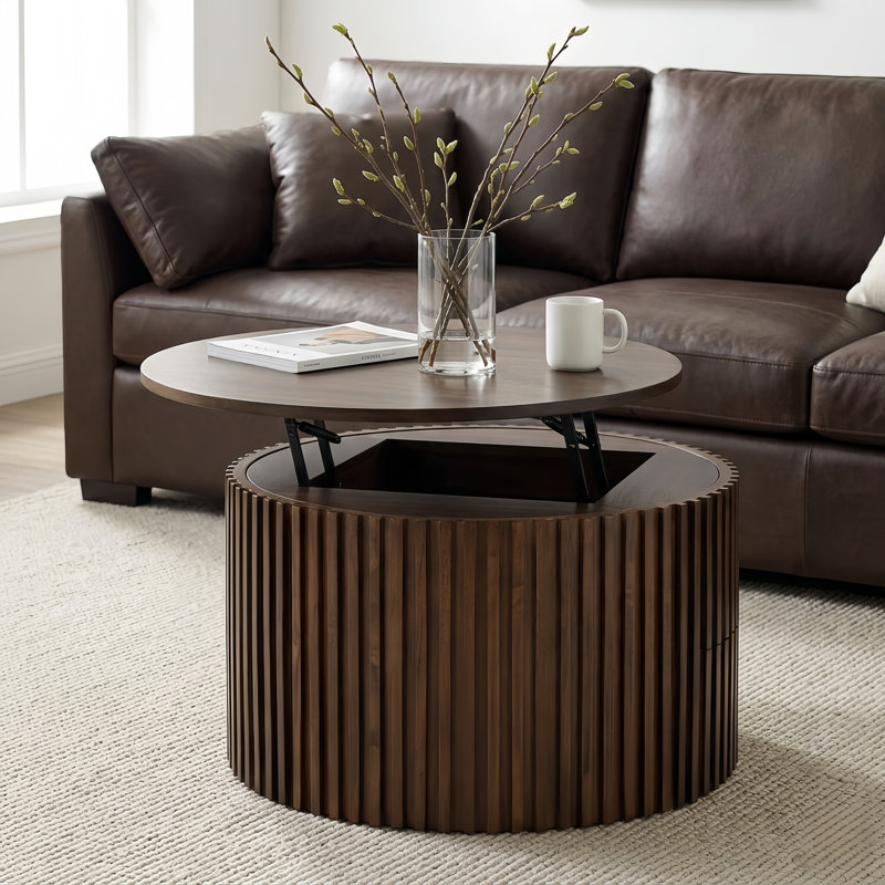Table basse 29,8 po Mid Century Modern, Brown