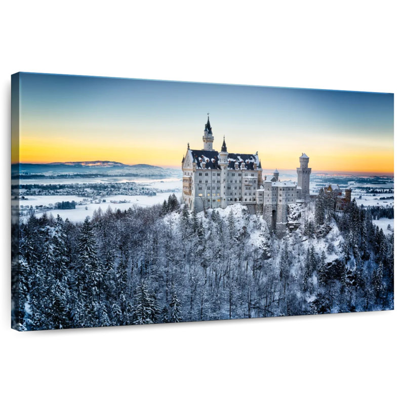 Lilie Winter Neuschwanstein Castle, H 16 po x l 24 po