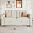 Sofas 2-in-1 Convertible Sofa Bed for 2, Woven Polyester | Beige | Polyester
