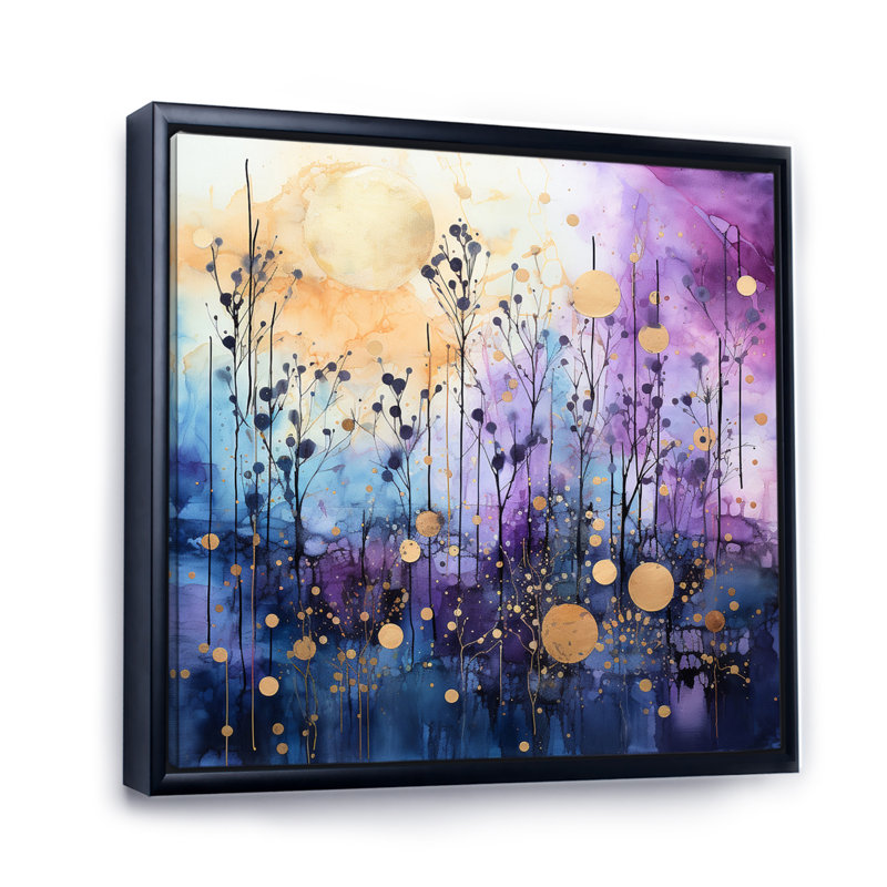 " Celestial Serenade II ", Black Floater Framed, 36" H x 36" W x 1.5" D