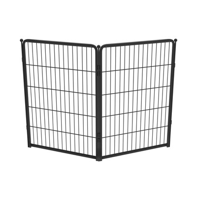 FXW Homeplus Unleashed Indoor Dog Playpen - Stress-Free and Safe Play, Heavy Duty 40 Inch 2 Panels Dog Pen for Medium and Large Dogs, Black│Patented