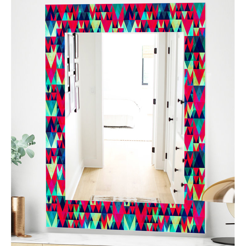 Glass Frame Mirror, 24" H x 32" W