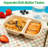 100 Pack 2-compartment Disposable Paper Bowls
