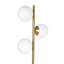 Brilliance Modern Gold Brush Floor Lamp, Opal Glass Shades And Round Metal Base