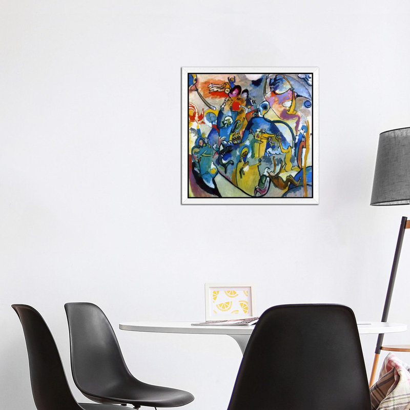 All Saints Day II by Wassily Kandinsky - Floater Frame Painting on Canvas, 66.04 cm H x 66.04 cm W, White