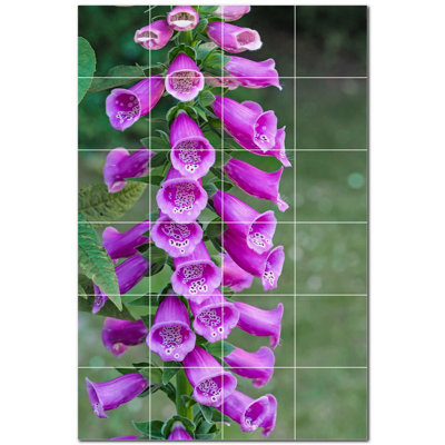 Flowers Photo 8 in. x 8 in. Ceramic Decorative Mural