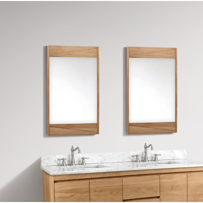 Landers Wood Flat Wall Mirror