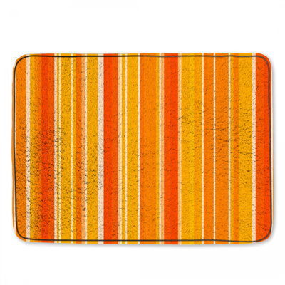 Tapis de bain à rayures abstrait pour salle de bain moderne