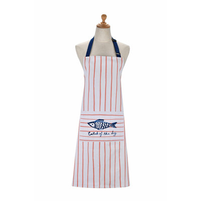 Striped Cotton Bib Apron