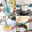 Ensemble 27 pièces d'ustensiles de cuisine en silicone, acier inoxydable, résistant à la chaleur antiadhésif, bleu