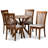 Etibar 4 - Person Solid Wood Top Pedestal Dining Set
