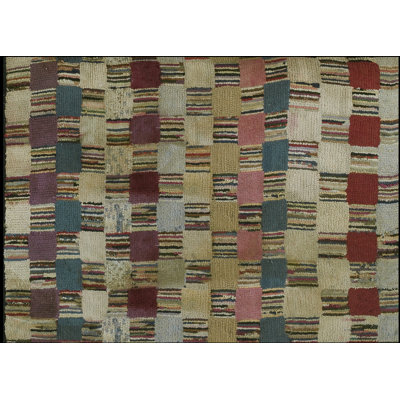 Tapis en laine crocheté antique American