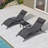 Outdoor Rust-Resistant Metal Chaise Lounge with Table-422563368