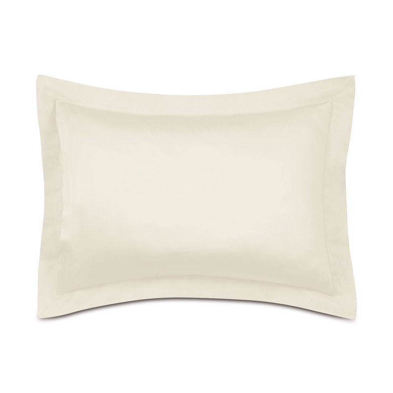 Deluca 100% Cotton Pillow Sham, Ivory, Standard/Twin