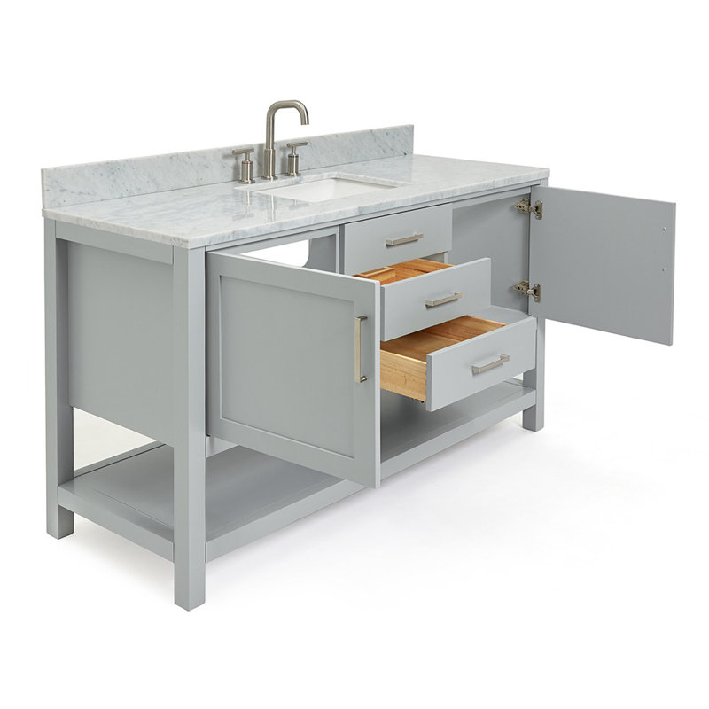 Bayhill 61'' W Single Vanity, Gray