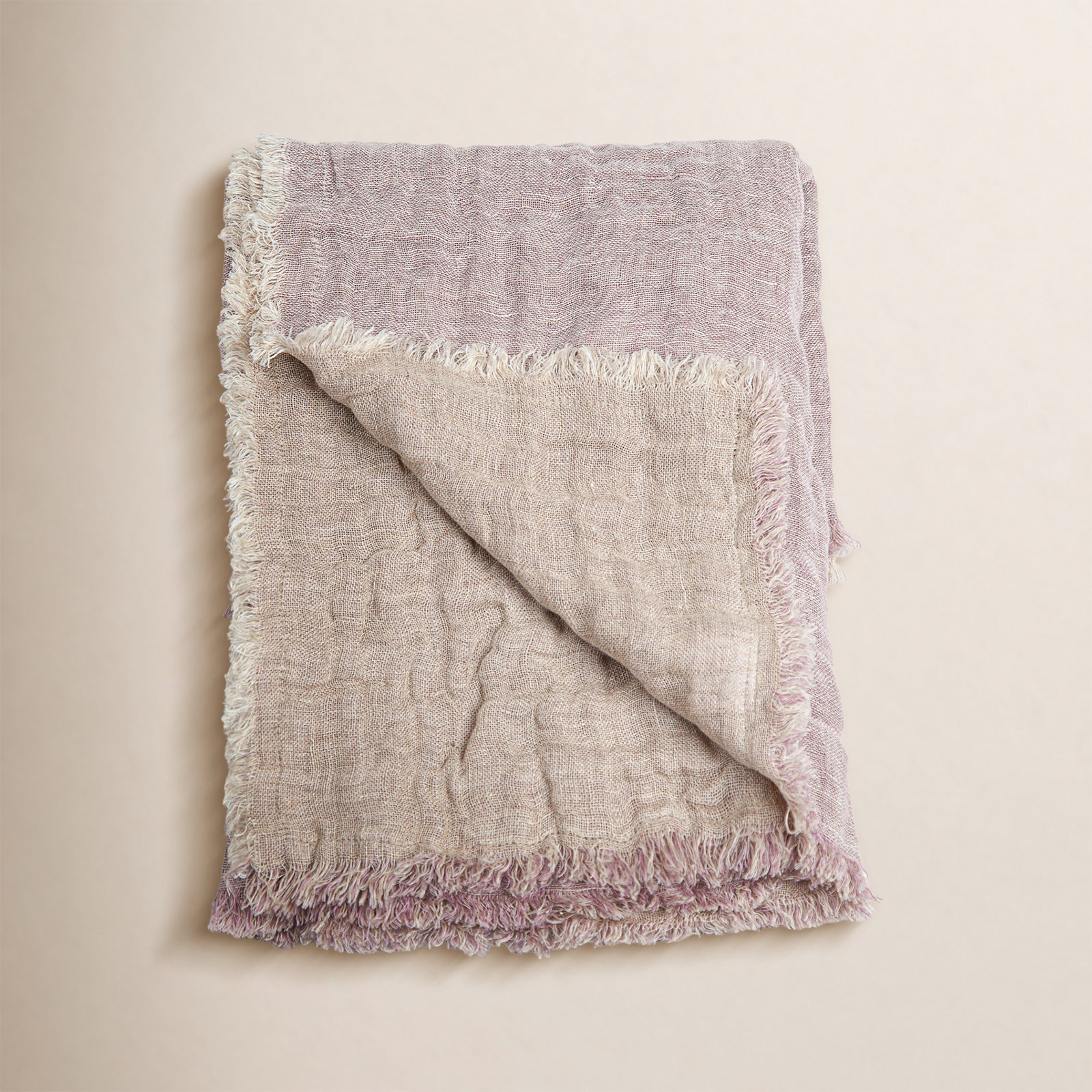 Brissia Linen Throw Blanket, Lavender