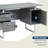 51'' Floating Rectangle Computer Desk with Drawers and Storage Cabinet-1144670620