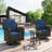 Mapleview Outdoor All-Weather 2-Person Wicker Conversation Set with Cushions for Patio, Porch, Garden-1100869376-1100869383