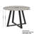 Roundhill Furniture Edo 5-Piece Dining Set, Round Trestle Table And 4 Upholstered Chairs, Gray And  Yellow-241755315