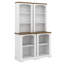 Armoire haute deux pièces, bibliothèque moderne avec tablettes de rangement, tablette ouverte autoportante avec dispositif anti-basculement-738403089