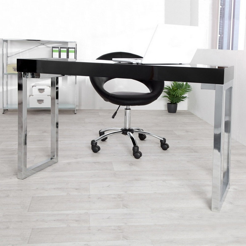 Dunham Metal Base Writing Desk, Black