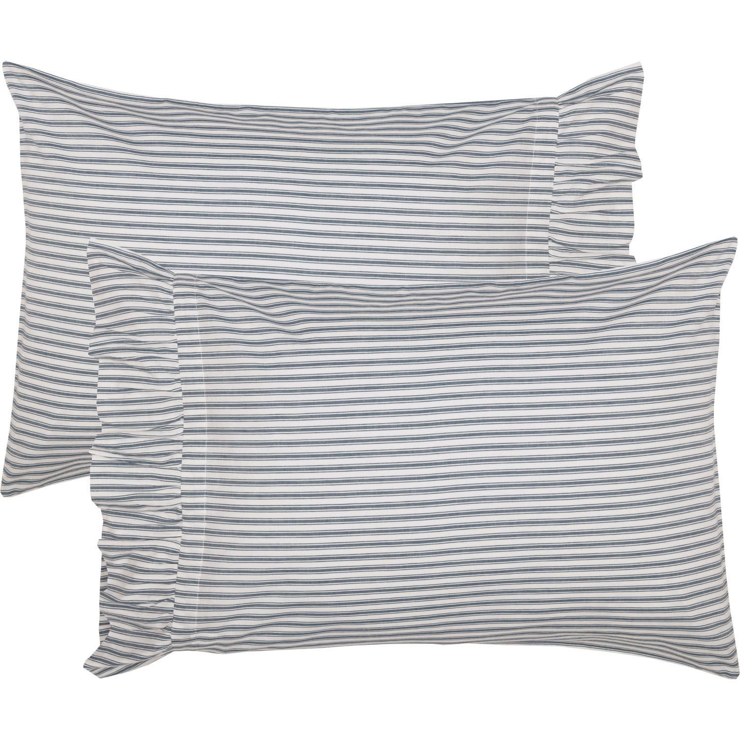 100% Cotton - Set of 2, Standard, Blue