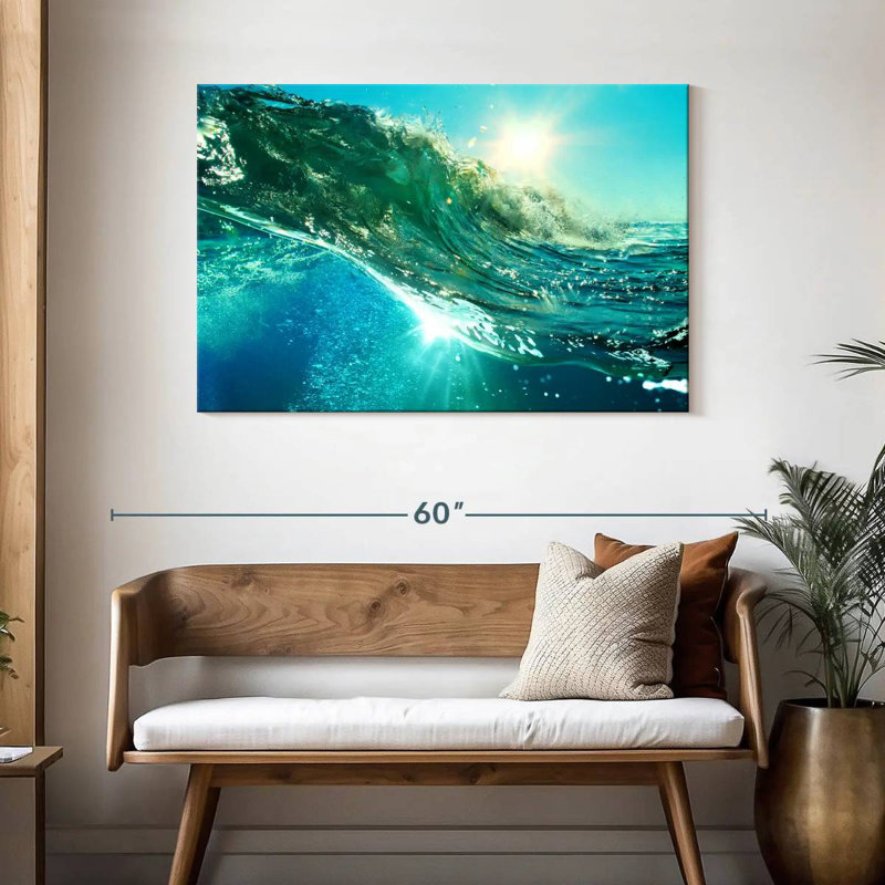 Gillard Sunlit Ocean Wave, H 30 po x l 45 po