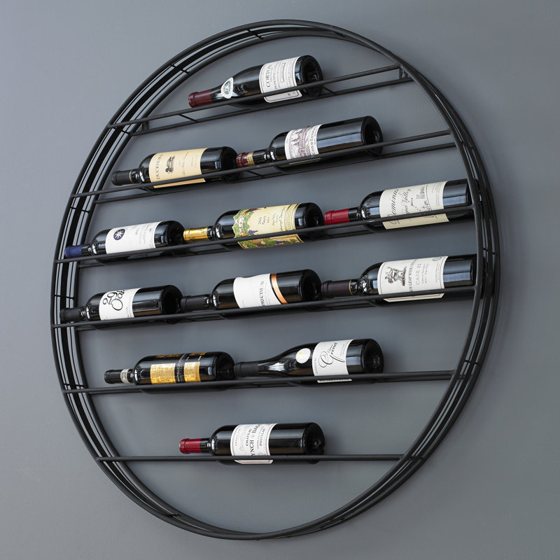 Label View 12 Bottle Wall Mounted Wine Rack