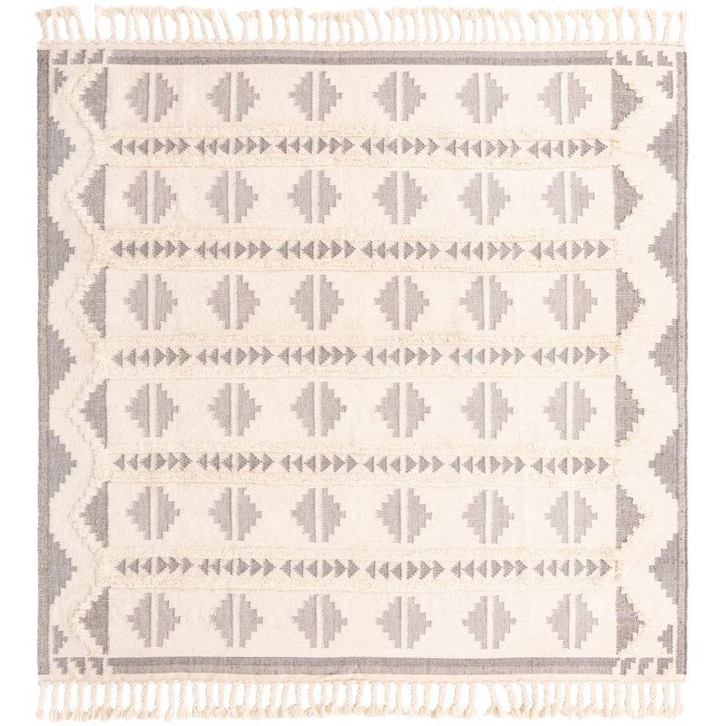 Allivia Wool Abstract Indoor Rug, Square 10'
