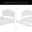 Lit plateforme en bois avec tête de lit et lit gigogne simple-396239467