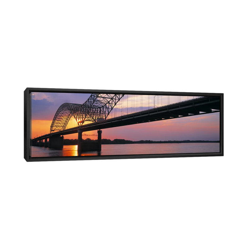 Panoramic Print on Canvas, 20" H x 60" W x 1.5" D, Black Framed