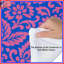 Édredon rose à motif damassé floral-133504023
