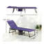 Chaise longue portative pliante portative à bronzage avec dossier réglable à 5 niveaux, mauve