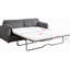 Canapé-lit futon de 79,13 pouces, velours côtelé gris confortable, structure en métal, espace de vie polyvalent, canapé à charge maximale de 450 livres, construction escamotable moderne, style de pièce,