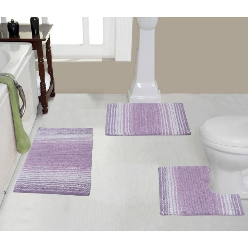 Sewell Bath Rug Set, Purple