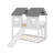 Twin-Over-Twin Bunk Bed In House Style With Slide And Window Elements